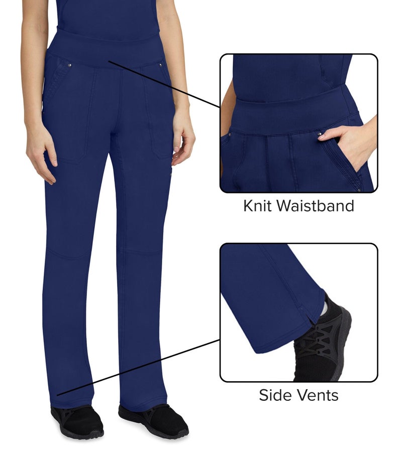 Healing Hands Women's Scrub Pant Tori Cargo Bottoms with 5 Pockets and 2-Way Stretch Fabric 9133, L, Navy - Image 3